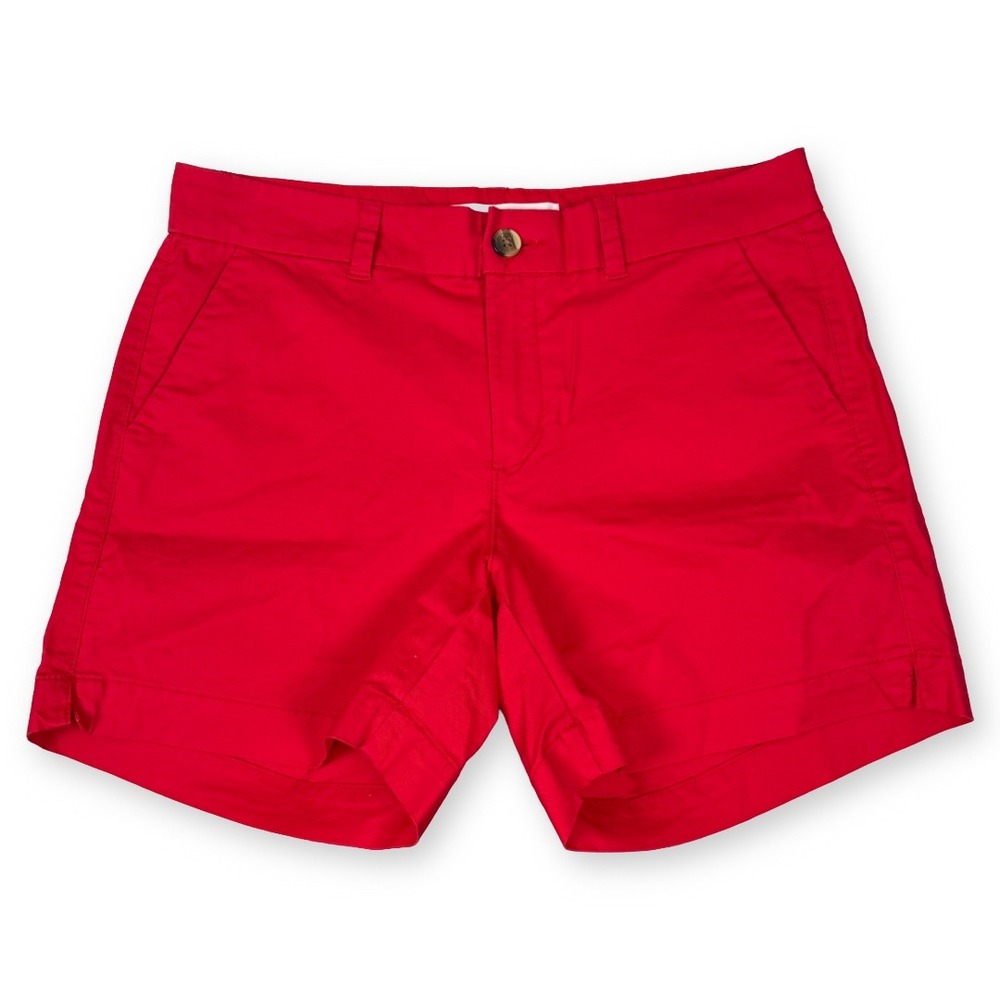 Old Navy Everyday Short Womens 8 Red Mid-Rise Chino Stretch 551167-04